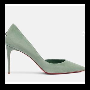 CHRISTIAN LOUBOUTIN Iriza Seafoam suede pumps EU38.5 US8.5 $945